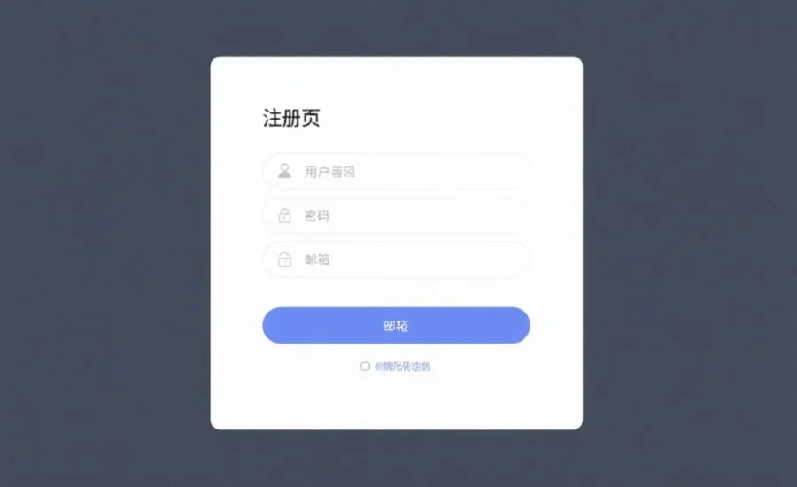 蓝狮在线注册表单示意图